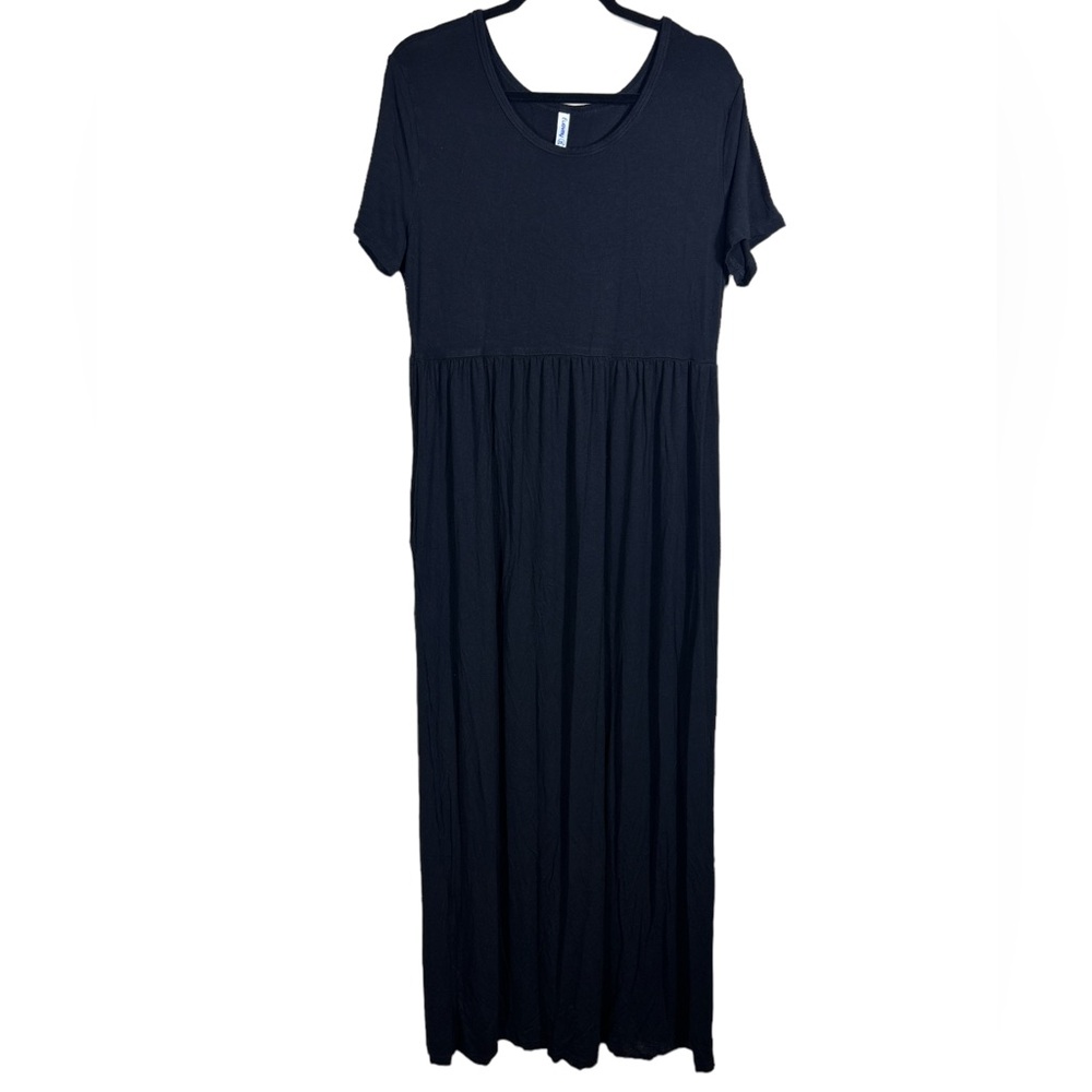 Euovmy Black Maxi Dress with Pockets Women's Size 2XL